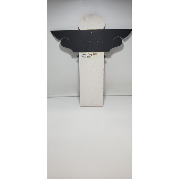 Hand Painted & signed by the artist, Wood Christmas Angel 25" PRE-OWNED - Picture 3 of 4